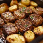 Garlic Butter Steak Bites and Potatoes: The Perfect One-Pan Dinner
